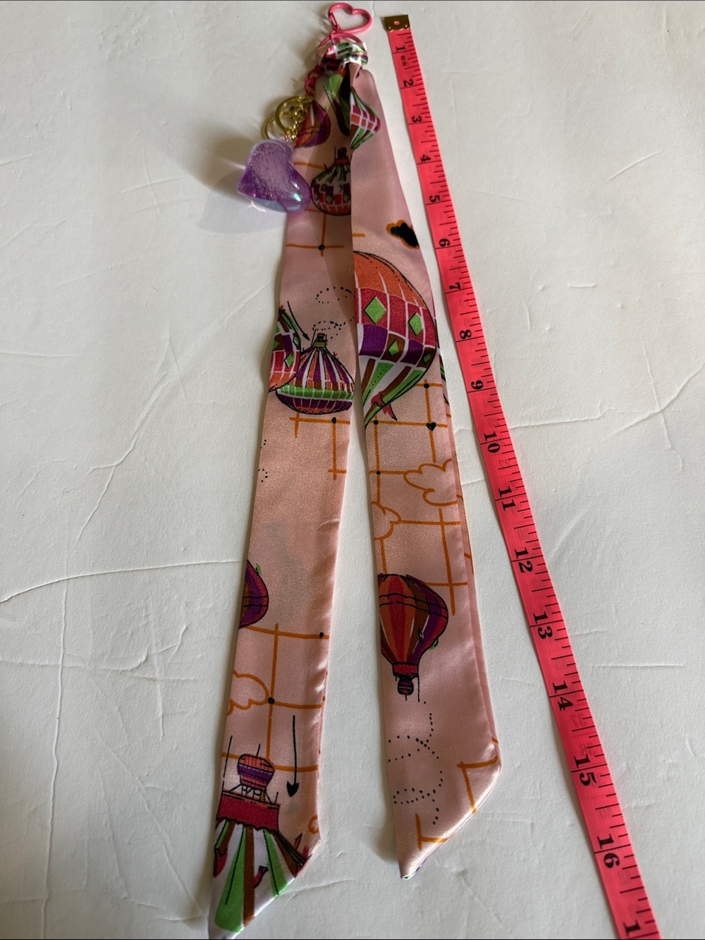 Pink Hot Air Balloon Print Kids Scarf Tie